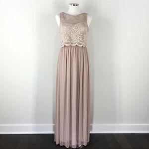 Lace Overlay Maxi Evening/formal Dress- new with tags
